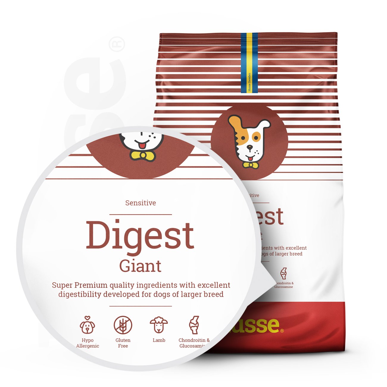 Sensitive Digest Giant, 12.5 kg | Glutenfritt recept med begränsade animaliska proteinkällor för större raser