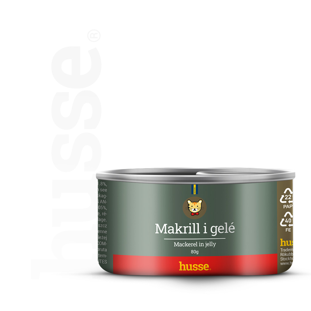 Makrill i gelé, 80 g | Ett glutenfritt och naturligt fodertillskott