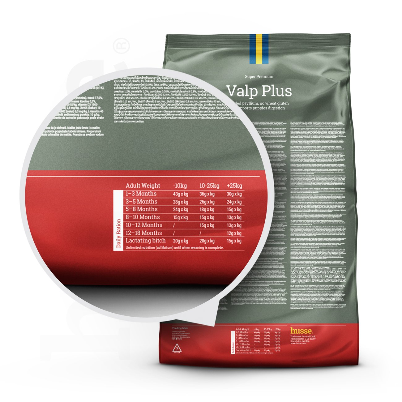 Valp Plus, 2 kg |  Komplett foder med psyllium och vegetabiliska fibrer för smidig matsmältning