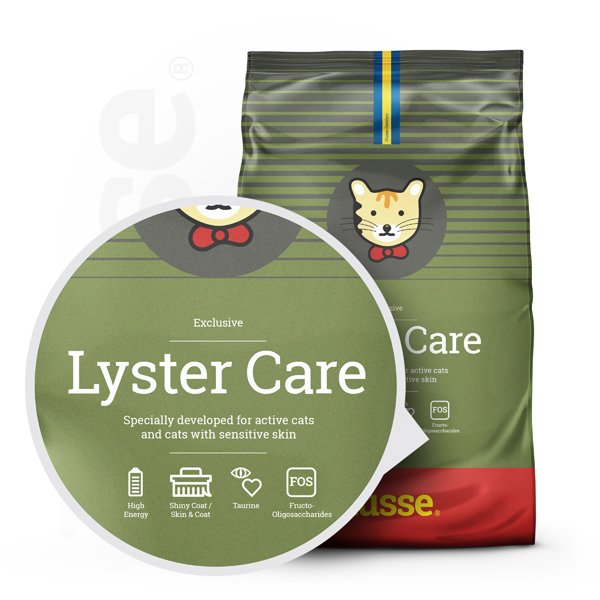 Exclusive Lyster Care, 7 kg | Torrfoder för aktiva katter eller katter med känslig hud och päls