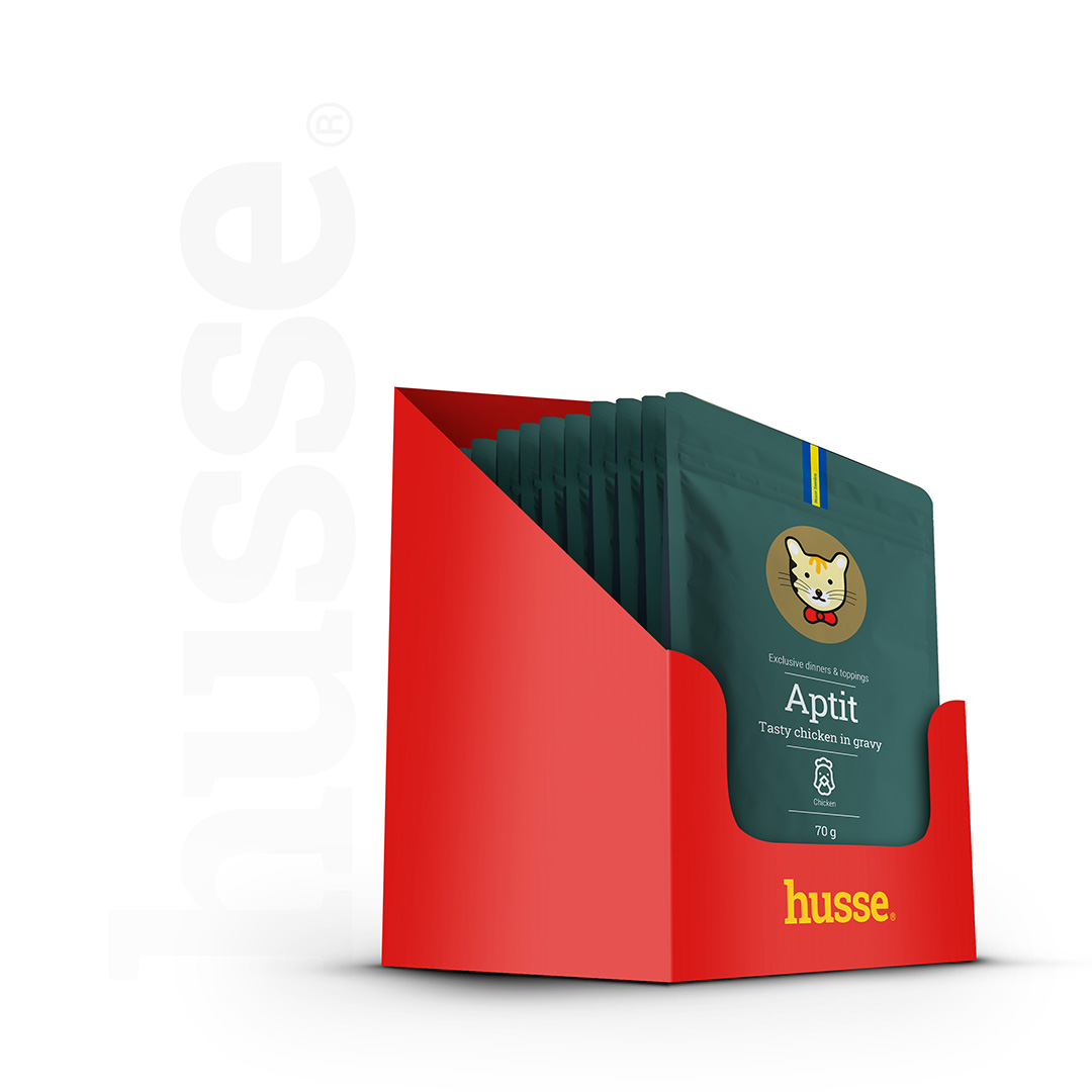 Aptit Kyckling, box | 12 påsar smakrika aptitretare för katt