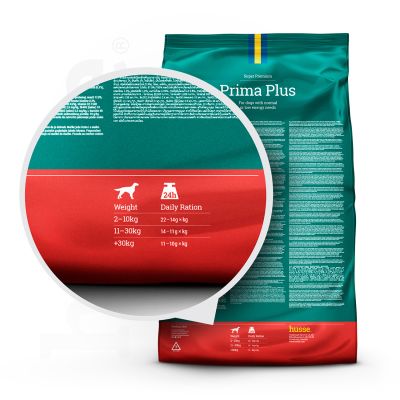 Prima Plus, 2 kg | Torrfoder med måttligt fett- och kaloriinnehåll