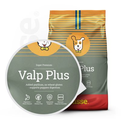 Valp Plus, 2 kg |  Komplett foder med psyllium och vegetabiliska fibrer för smidig matsmältning