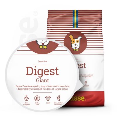 Sensitive Digest Giant, 12.5 kg | Glutenfritt recept med begränsade animaliska proteinkällor för större raser