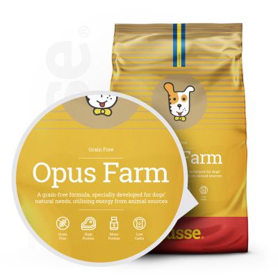 Opus Farm, 12 kg | Spannmålsfritt torrfoder med begränsade animaliska proteinkällor