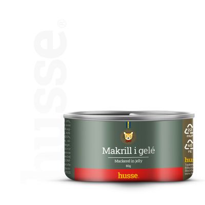 Makrill i gelé, 80 g | Ett glutenfritt och naturligt fodertillskott