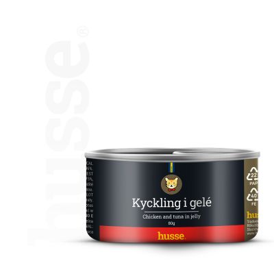 Kyckling i gelé, 80 g | Ett glutenfritt och naturligt fodertillskott
