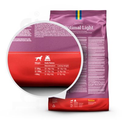 Optimal Light, 7 kg | Torrfoder för hundar med måttligt energiinnehåll för en optimal viktkontroll