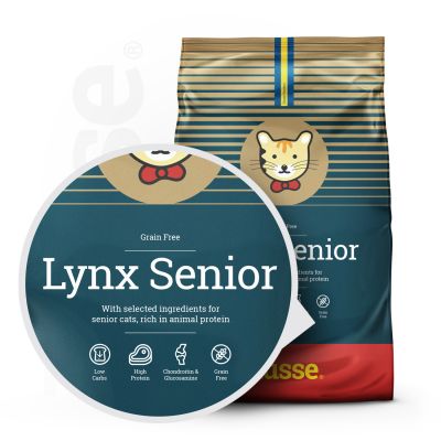 Lynx Senior, 7 kg | Spannmålsfritt foder för äldre katter med känslig hud och mage