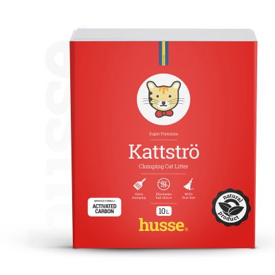 Kattströ Röd, 10 L | Kattströ av grå bentonitlera